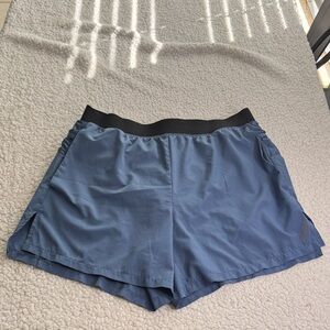 Asics Women's Blue and Black Athletic Shorts